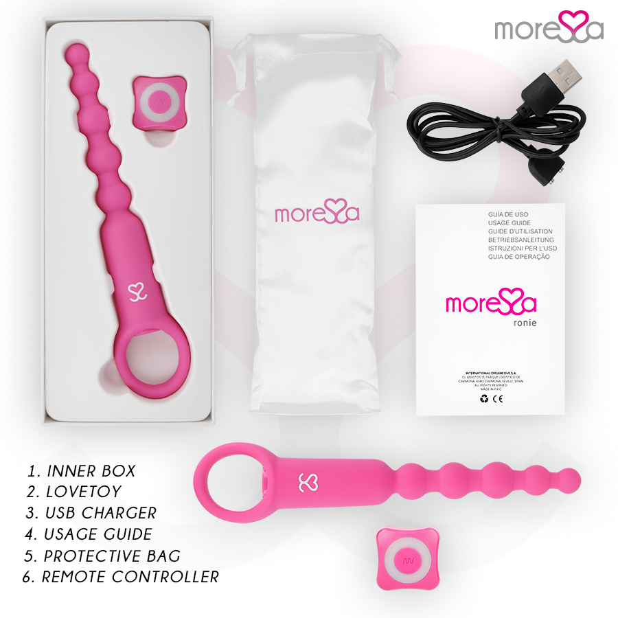 MORESSA - RONIE REMOTE CONTROL PIACERE ANALE ROSA - MORESSA | Lingerie Harness Boutique