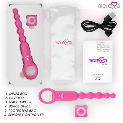 MORESSA - RONIE REMOTE CONTROL PIACERE ANALE ROSA - MORESSA | Lingerie Harness Boutique