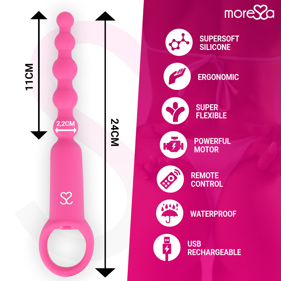 MORESSA - RONIE REMOTE CONTROL PIACERE ANALE ROSA - MORESSA | Lingerie Harness Boutique