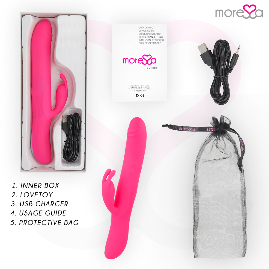 MORESSA - VIBRATORE SOMER PREMIUM A ROTAZIONE MULTIPLA - MORESSA | Lingerie Harness Boutique