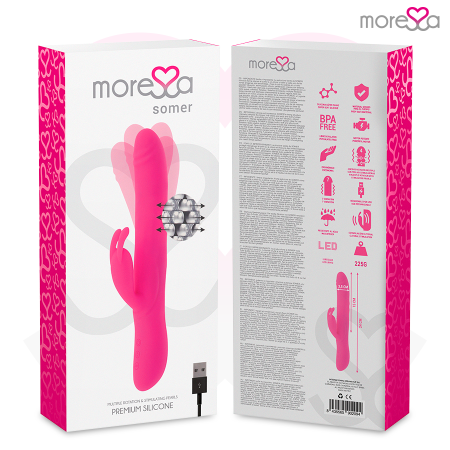 MORESSA - VIBRATORE SOMER PREMIUM A ROTAZIONE MULTIPLA - MORESSA | Lingerie Harness Boutique