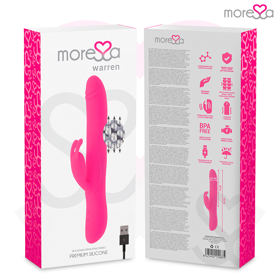MORESSA - SILICONE RICARICABILE WARREN PREMIUM - MORESSA | Lingerie Harness Boutique