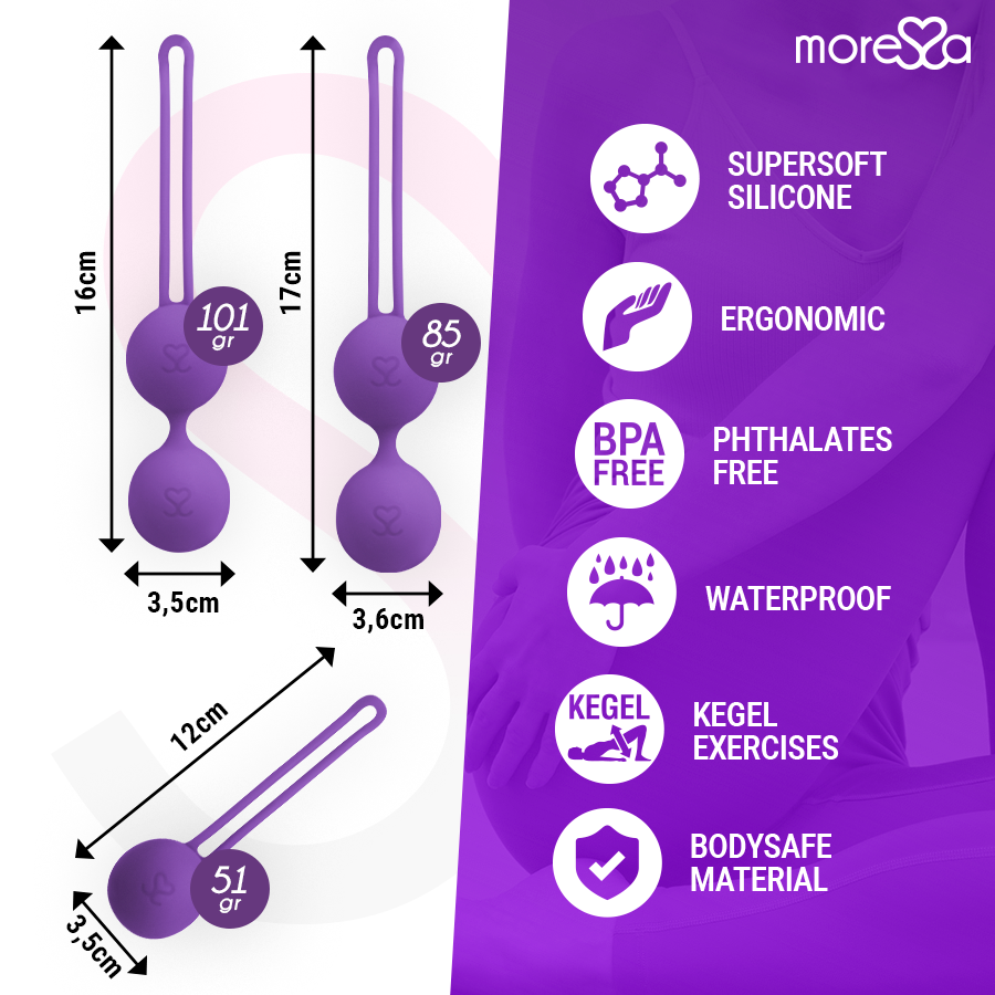 MORESSA - OSIAN SET PREMIUM IN SILICONE LILLA - MORESSA | Lingerie Harness Boutique