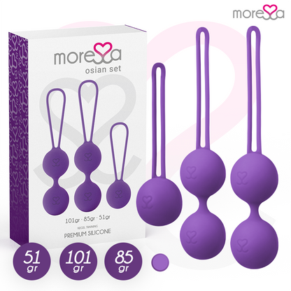 MORESSA - OSIAN SET PREMIUM IN SILICONE LILLA - MORESSA | Lingerie Harness Boutique