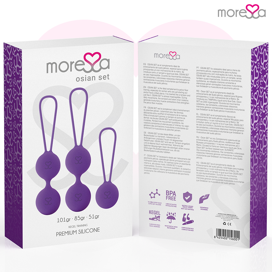 MORESSA - OSIAN SET PREMIUM IN SILICONE LILLA - MORESSA | Lingerie Harness Boutique