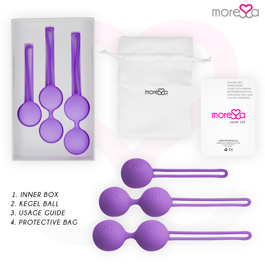 MORESSA - OSIAN SET PREMIUM IN SILICONE LILLA - MORESSA | Lingerie Harness Boutique