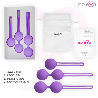 MORESSA - OSIAN SET PREMIUM IN SILICONE LILLA - MORESSA | Lingerie Harness Boutique