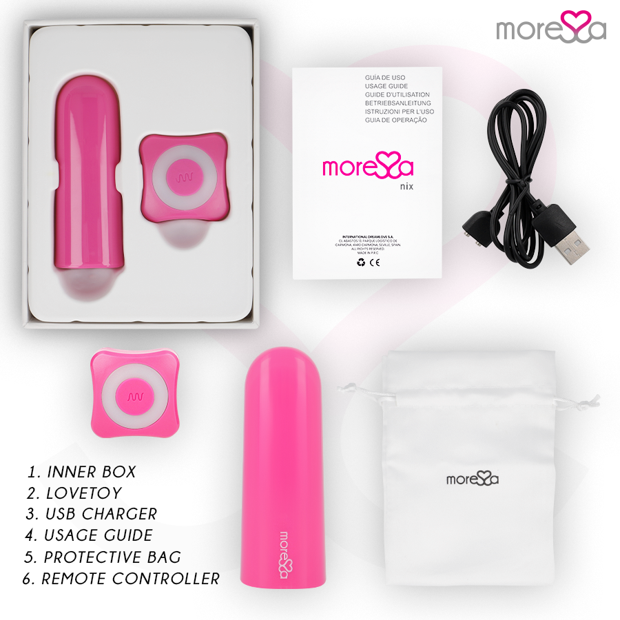 MORESSA - TELECOMANDO VIBRATORE NIX ROSA - MORESSA | Lingerie Harness Boutique