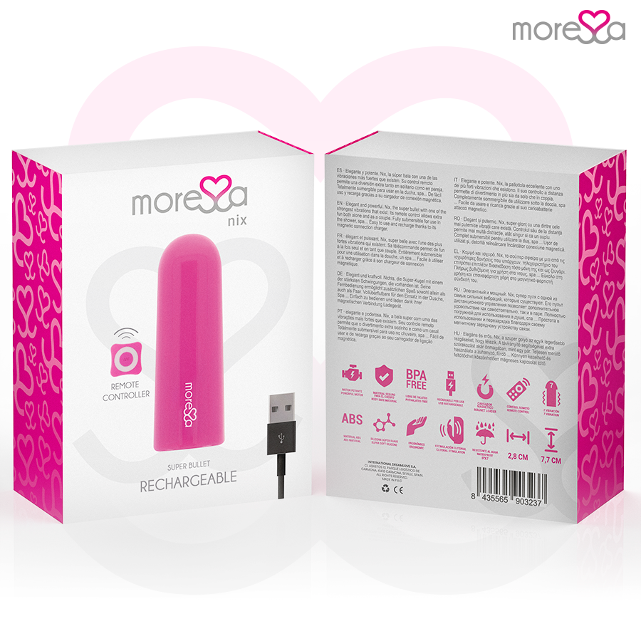 MORESSA - TELECOMANDO VIBRATORE NIX ROSA - MORESSA | Lingerie Harness Boutique