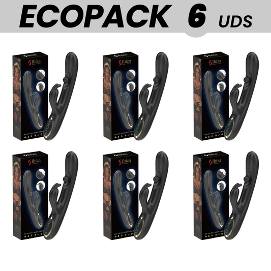 ECOPACKS 6 UNITÀ - IBIZA POTENTE VIBRATORE RABBIT CON PERLA ROTANTE MASSAGGIANTE - IBIZA TECHNOLOGY | Lingerie Harness Boutique