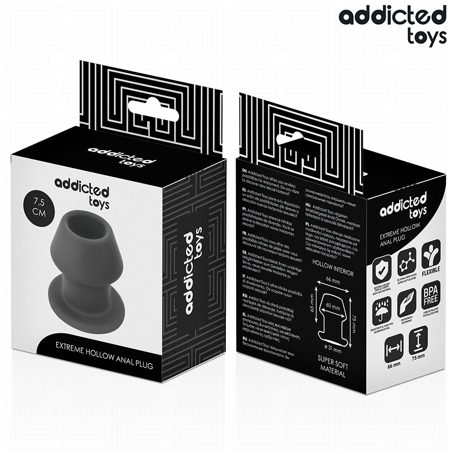 ADDICTED TOYS - EXTREME HOLLOW ANAL PLUG TAGLIA S 7,5 CM - ADDICTED TOYS | Lingerie Harness Boutique