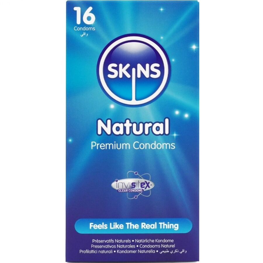 SKINS - PRESERVATIVI NATURALI PREMIUM CONFEZIONE DA 16 - SKINS | Lingerie Harness Boutique