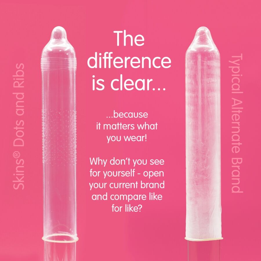 SKINS - DOTS & RIBS PREMIUM CONDOMS CONFEZIONE DA 4 - SKINS | Lingerie Harness Boutique