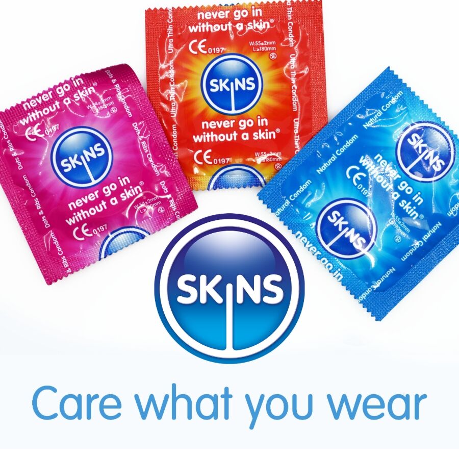 SKINS - CONFEZIONE DA 4 PRESERVATIVI ASSORTITI PREMIUM - SKINS | Lingerie Harness Boutique
