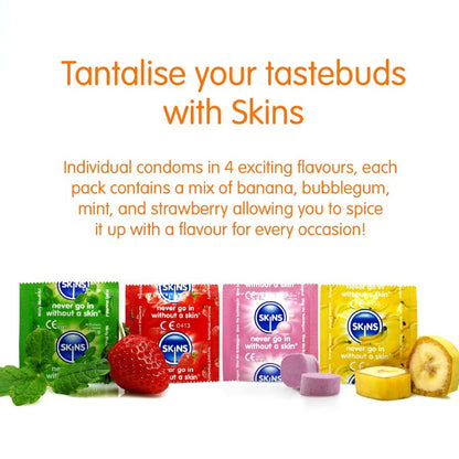 SKINS - PRESERVATIVI MULTIGUSTO PREMIUM CONFEZIONE DA 8 - SKINS | Lingerie Harness Boutique