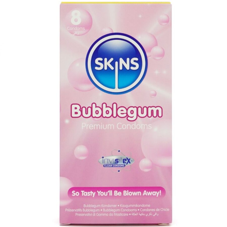 SKINS - BUBBLEGUM PREMIUM CONDOM CONFEZIONE DA 8 - SKINS | Lingerie Harness Boutique