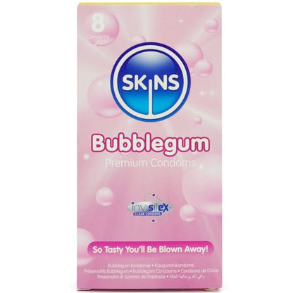 SKINS - BUBBLEGUM PREMIUM CONDOM CONFEZIONE DA 8 - SKINS | Lingerie Harness Boutique