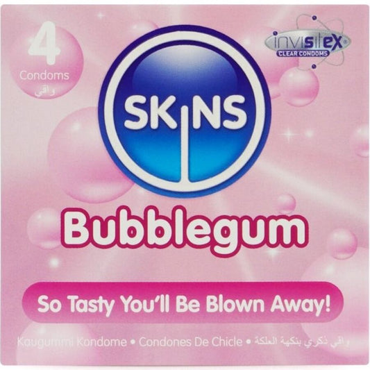 SKINS - BUBBLEGUM PREMIUM CONDOM CONFEZIONE DA 4 - SKINS | Lingerie Harness Boutique