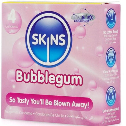 SKINS - BUBBLEGUM PREMIUM CONDOM CONFEZIONE DA 4 - SKINS | Lingerie Harness Boutique
