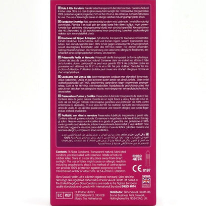 SKINS - DOTS & RIBS PREMIUM CONDOMS CONFEZIONE DA 16 - SKINS | Lingerie Harness Boutique
