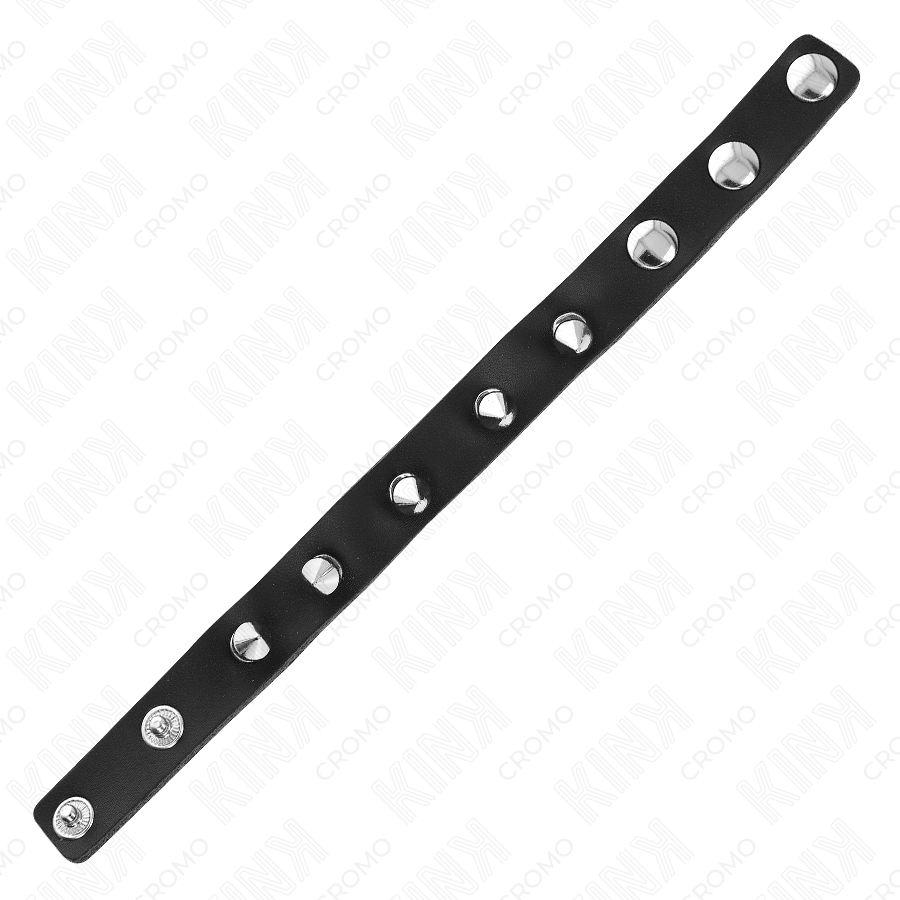 KINK - ANELLO PER PENE IN PELLE CON PUNTE 21,5 X 1,6 CM - KINK RING POWER | Lingerie Harness Boutique