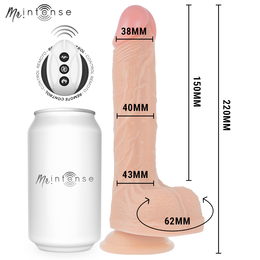 MR INTENSE - BROSNAN PENE REALISTICO TELECOMANDO 22 CM -O- 4 CM - MR. INTENSE | Lingerie Harness Boutique