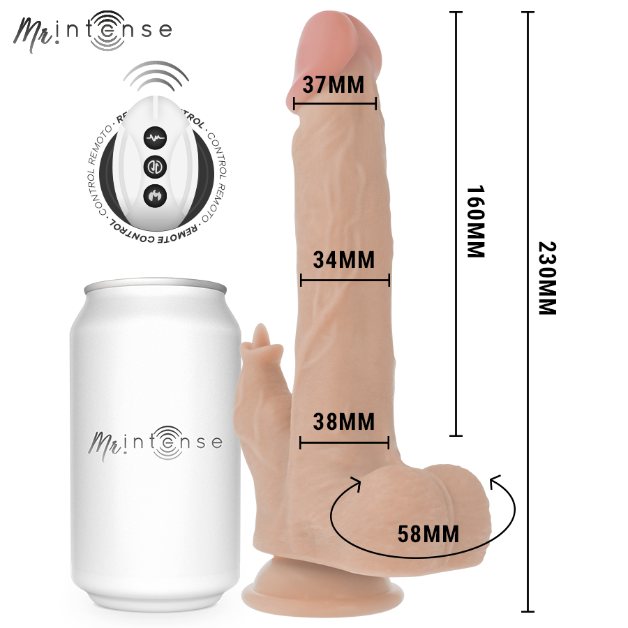MR INTENSE - REDFORD PENE REALISTICO TELECOMANDO 23 CM -O- 3,5 CM - MR. INTENSE | Lingerie Harness Boutique