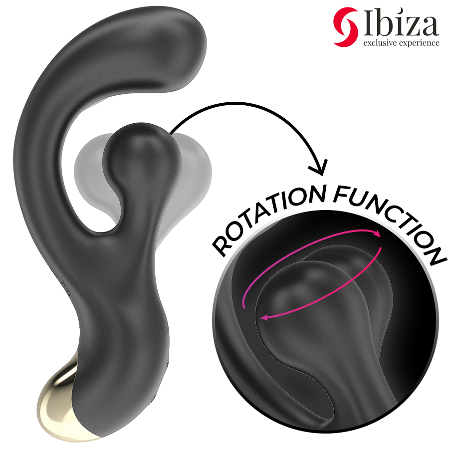 IBIZA - STIMOLATORE VIBRANTE E ROTANTE - IBIZA TECHNOLOGY | Lingerie Harness Boutique