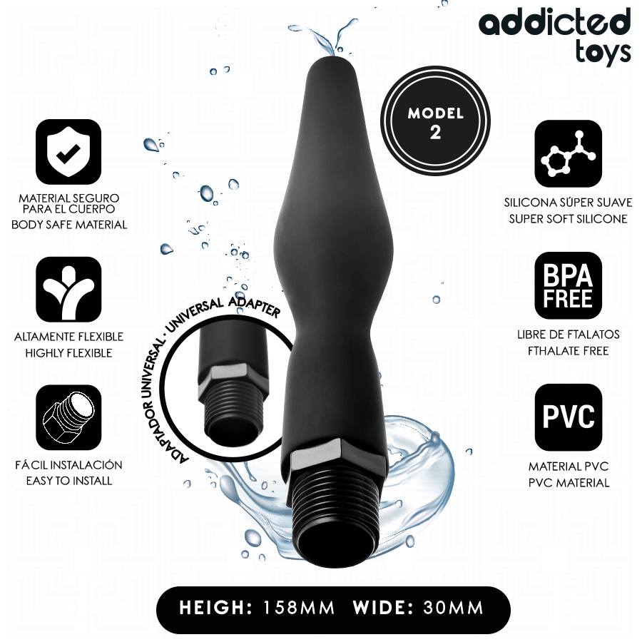 ADDICTED TOYS - PULITORE ANALE CON ADATTATORE UNIVERSALE MODELLO 2 - ADDICTED TOYS | Lingerie Harness Boutique