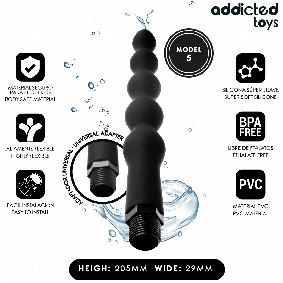ADDICTED TOYS - PULITORE ANALE CON ADATTATORE UNIVERSALE MODELLO 5 - ADDICTED TOYS | Lingerie Harness Boutique