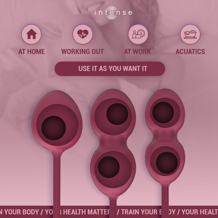 INTENSE - KIT PALLINE KEGEL CHARLI BORDEAUX - INTENSE HEALTH & FUN | Lingerie Harness Boutique