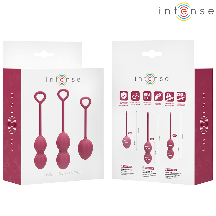 INTENSE - KIT PALLINE KEGEL CHARLI BORDEAUX - INTENSE HEALTH & FUN | Lingerie Harness Boutique