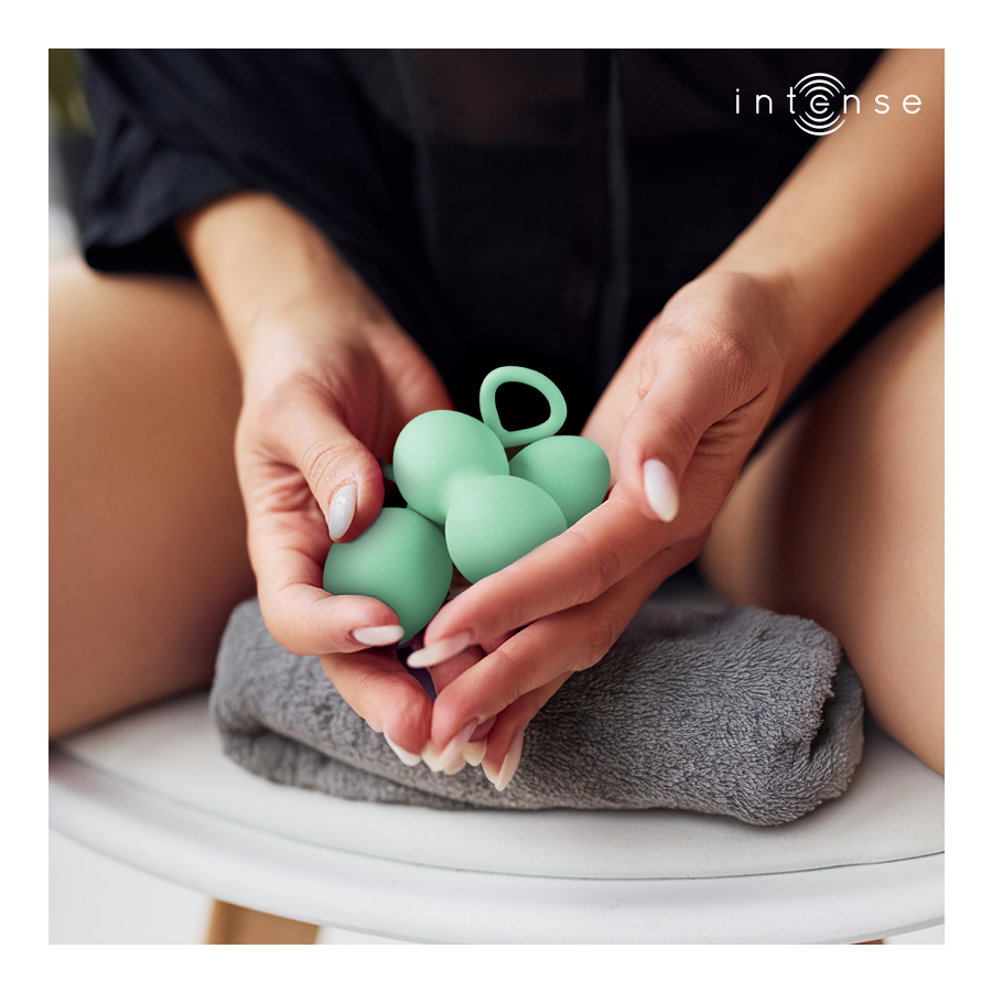 INTENSE - KIT PALLINE KEGEL CHARLI VERDE CHIARO - INTENSE HEALTH & FUN | Lingerie Harness Boutique
