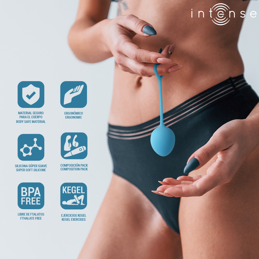 INTENSE - KIT PALLINE KEGEL CHARLI BLU - INTENSE HEALTH & FUN | Lingerie Harness Boutique