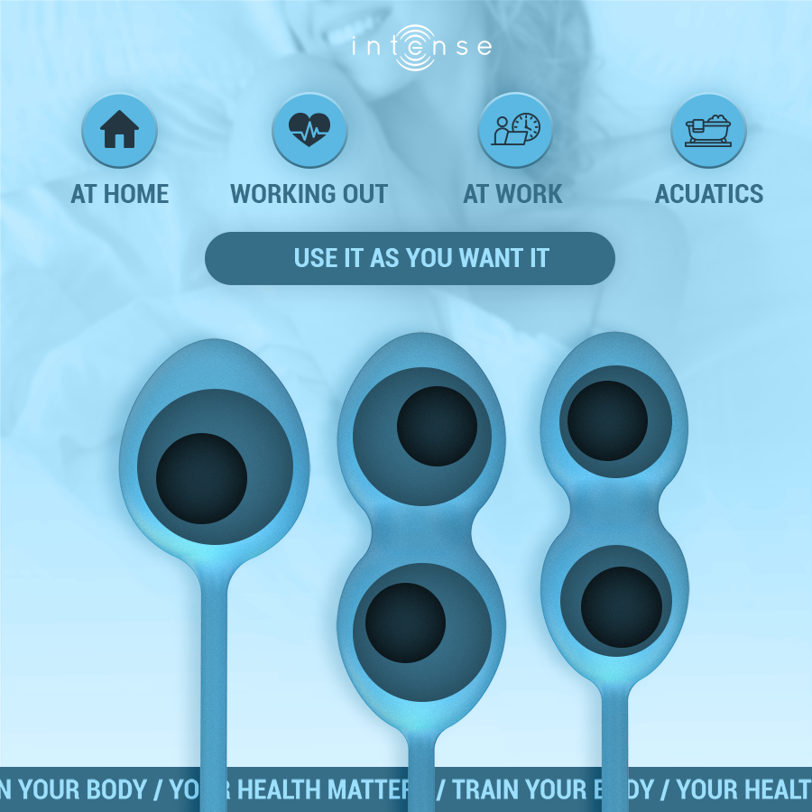 INTENSE - KIT PALLINE KEGEL CHARLI BLU - INTENSE HEALTH & FUN | Lingerie Harness Boutique