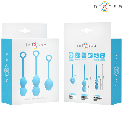 INTENSE - KIT PALLINE KEGEL CHARLI BLU - INTENSE HEALTH & FUN | Lingerie Harness Boutique