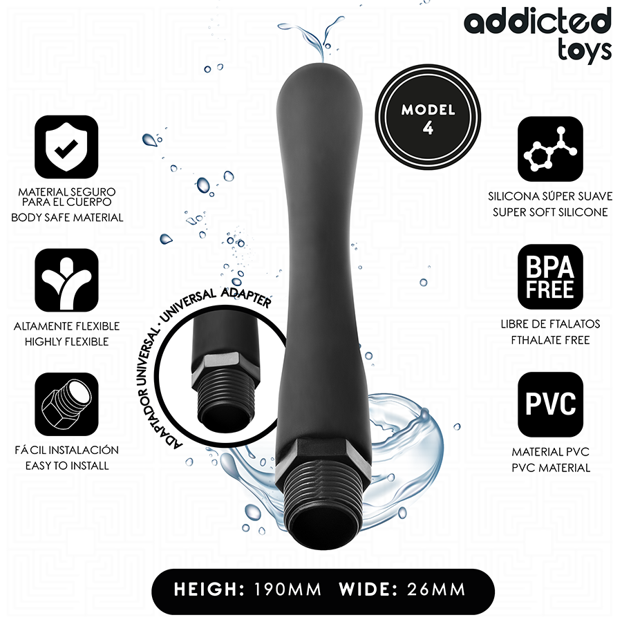 ADDICTED TOYS - PULITORE ANALE CON ADATTATORE UNIVERSALE MODELLO 4 - ADDICTED TOYS | Lingerie Harness Boutique