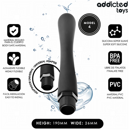 ADDICTED TOYS - PULITORE ANALE CON ADATTATORE UNIVERSALE MODELLO 4 - ADDICTED TOYS | Lingerie Harness Boutique