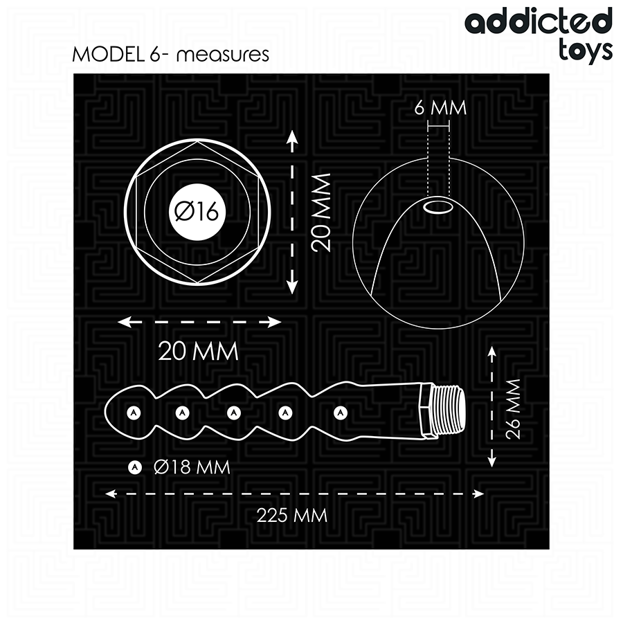 ADDICTED TOYS - PULITORE ANALE CON ADATTATORE UNIVERSALE MODELLO 6 - ADDICTED TOYS | Lingerie Harness Boutique