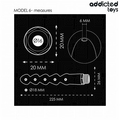 ADDICTED TOYS - PULITORE ANALE CON ADATTATORE UNIVERSALE MODELLO 6 - ADDICTED TOYS | Lingerie Harness Boutique