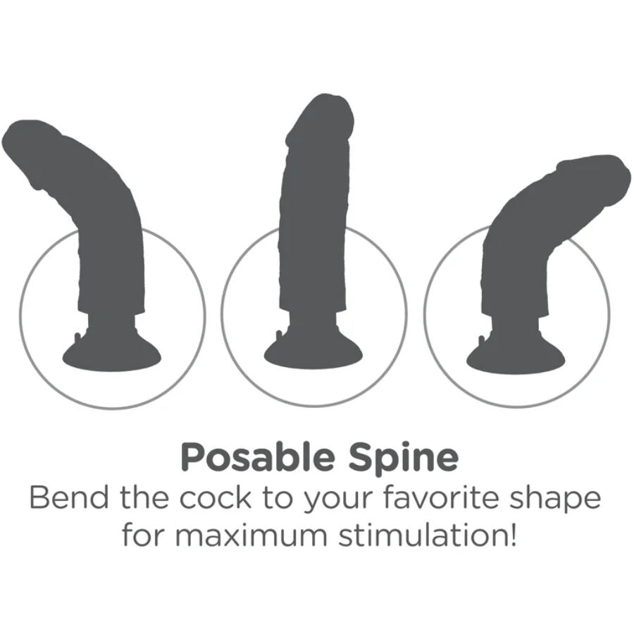 KING COCK - CAZZO VIBRANTE MARRONE 20,32 CM - KING COCK | Lingerie Harness Boutique