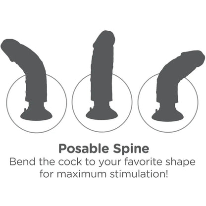 KING COCK - CAZZO VIBRANTE MARRONE 20,32 CM - KING COCK | Lingerie Harness Boutique