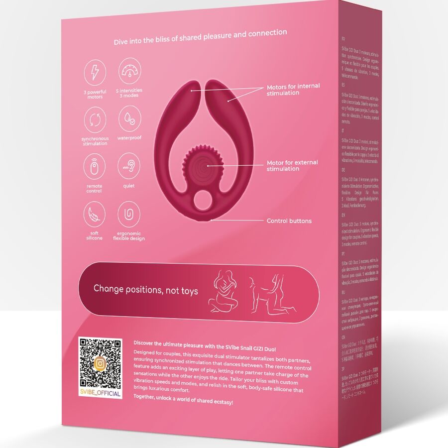 SNAIL VIBE - GIZI DUO STIMOLATORE DI COPPIA TELECOMANDO BORDEAUX - SNAIL VIBE | Lingerie Harness Boutique