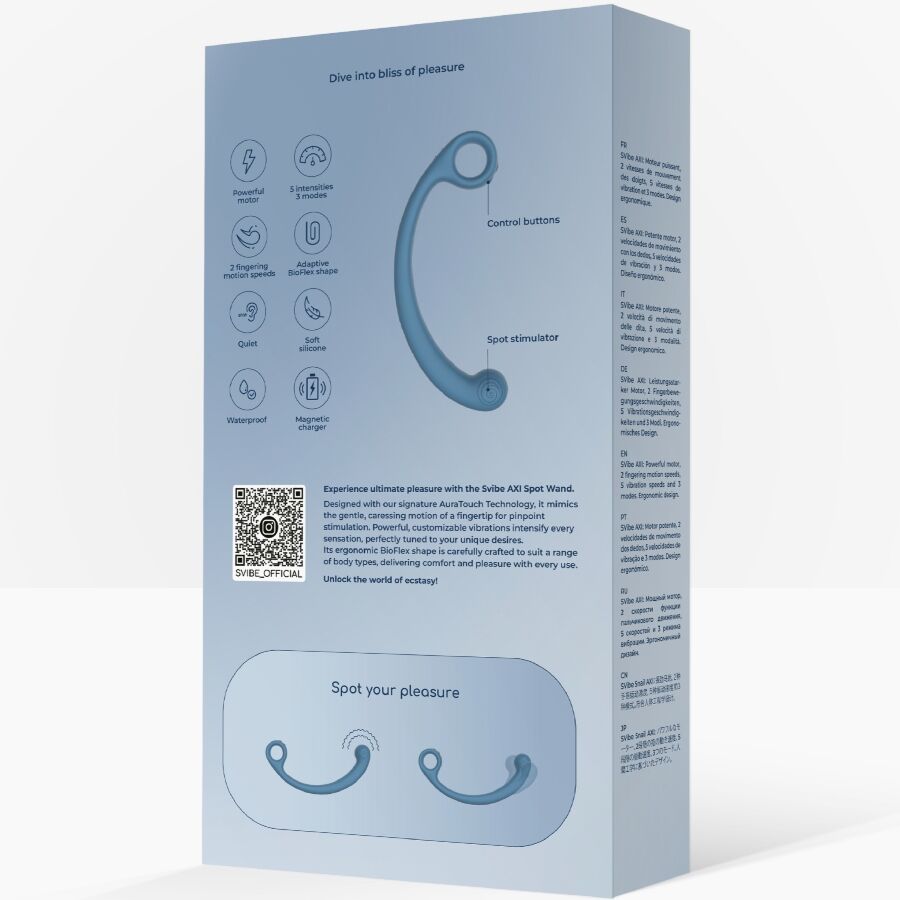 SNAIL VIBE - BACCHETTA PER MASSAGGIO VIBRANTE AXI BLU - SNAIL VIBE | Lingerie Harness Boutique