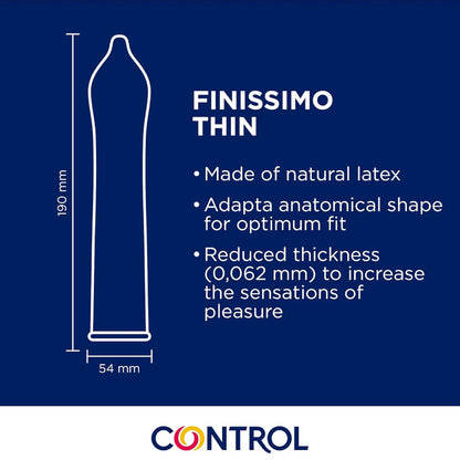 CONTROL - PRESERVATIVI FINISSIMO SENSO 144 UNITÀ - CONTROL CONDOMS | Lingerie Harness Boutique