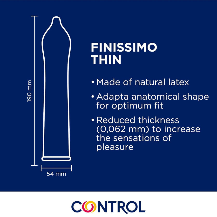 CONTROL - PRESERVATIVI FINISSIMO SENSO 144 UNITÀ - CONTROL CONDOMS | Lingerie Harness Boutique