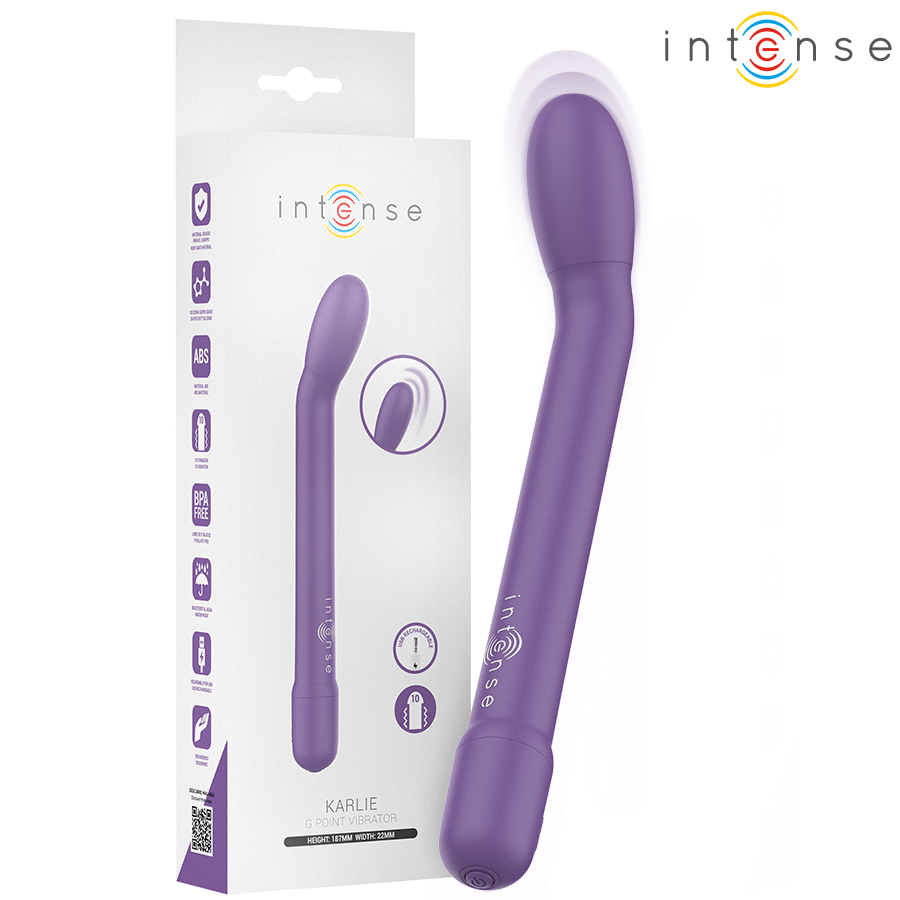 INTENSE - KARLIE STIMOLATORE PUNTO G RICARICABILE VIOLA - INTENSE FUN | Lingerie Harness Boutique