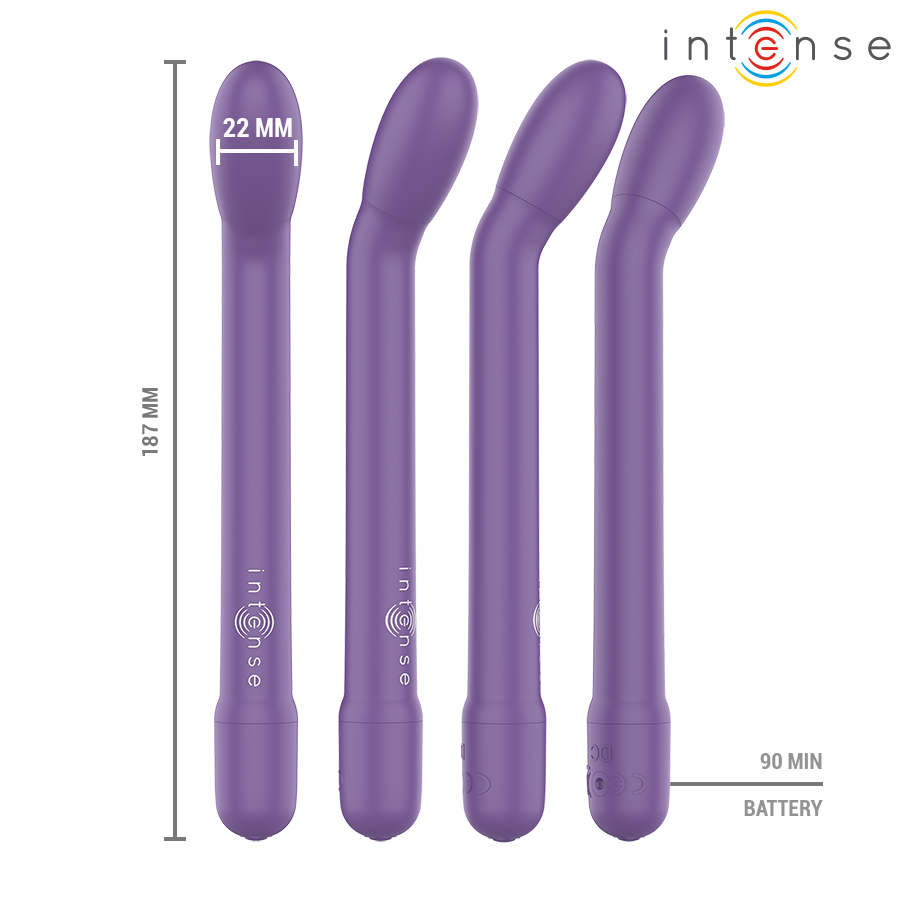 INTENSE - KARLIE STIMOLATORE PUNTO G RICARICABILE VIOLA - INTENSE FUN | Lingerie Harness Boutique