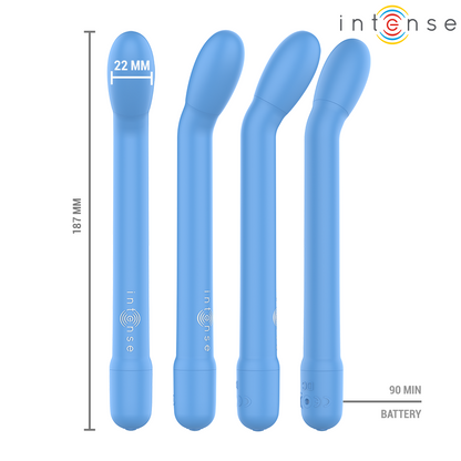 INTENSE - KARLIE STIMOLATORE PUNTO G RICARICABILE BLU - INTENSE FUN | Lingerie Harness Boutique