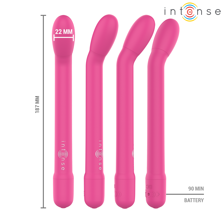 INTENSE - KARLIE STIMOLATORE PUNTO G RICARICABILE ROSA - INTENSE FUN | Lingerie Harness Boutique
